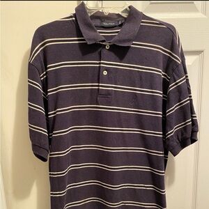 NAUTICA Mens horizontal Multi-colored Blue & White Lines Short Sleeve Polo shirt